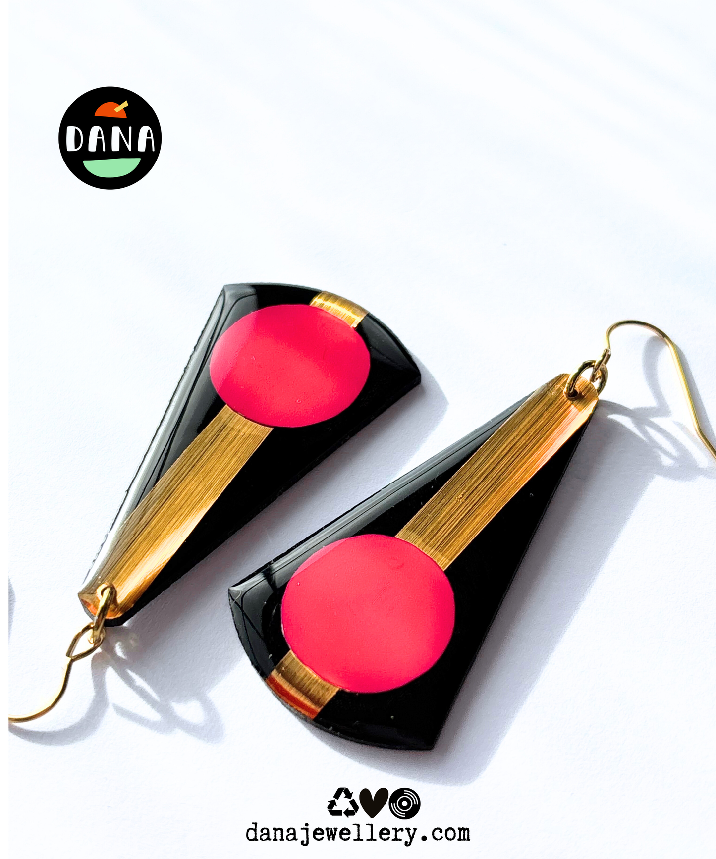 ANDY in black, fuchsia, and gold | contemporary Irish jewellery
