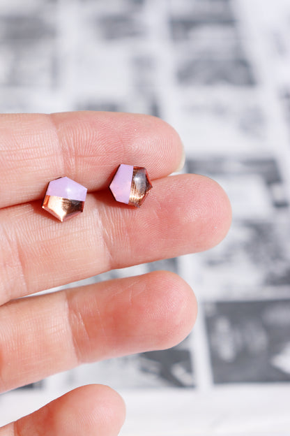 THE NUGGETS studs in 8 colours with metallic detail