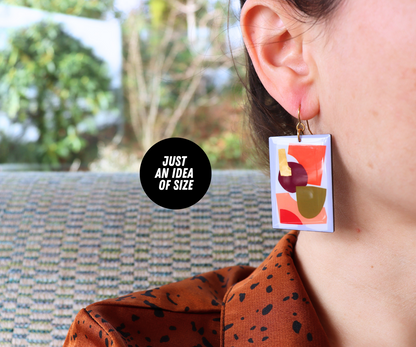 30% OFF Art on your ears / abstract contemporary upcycled vinyl record earrings