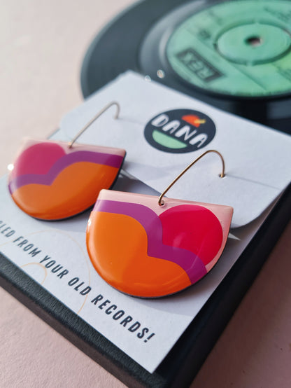 SUZY NO.1 in orange, purple & pink / graphic contemporary upcycled design