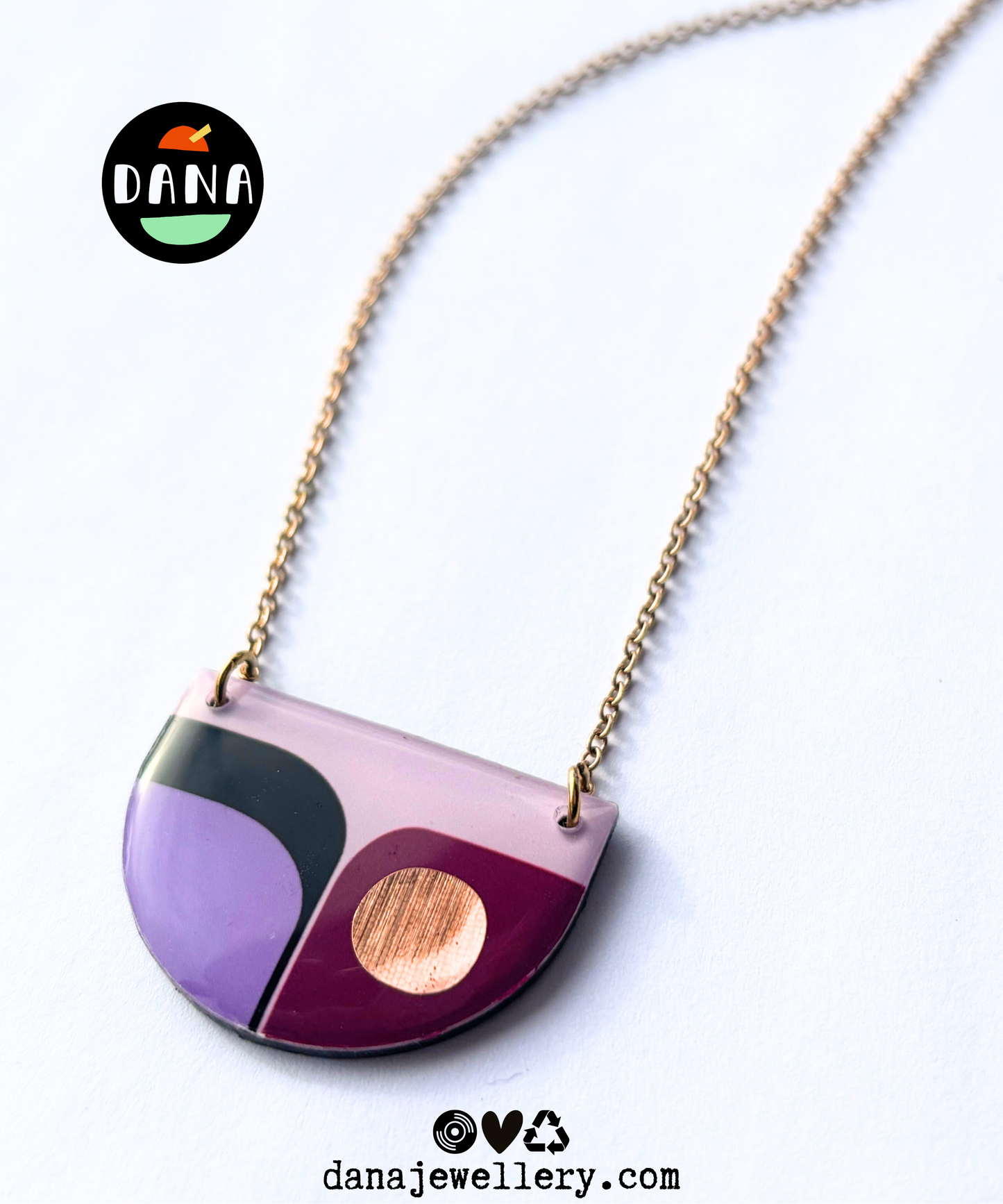 BEA necklace in tones of purple and copper