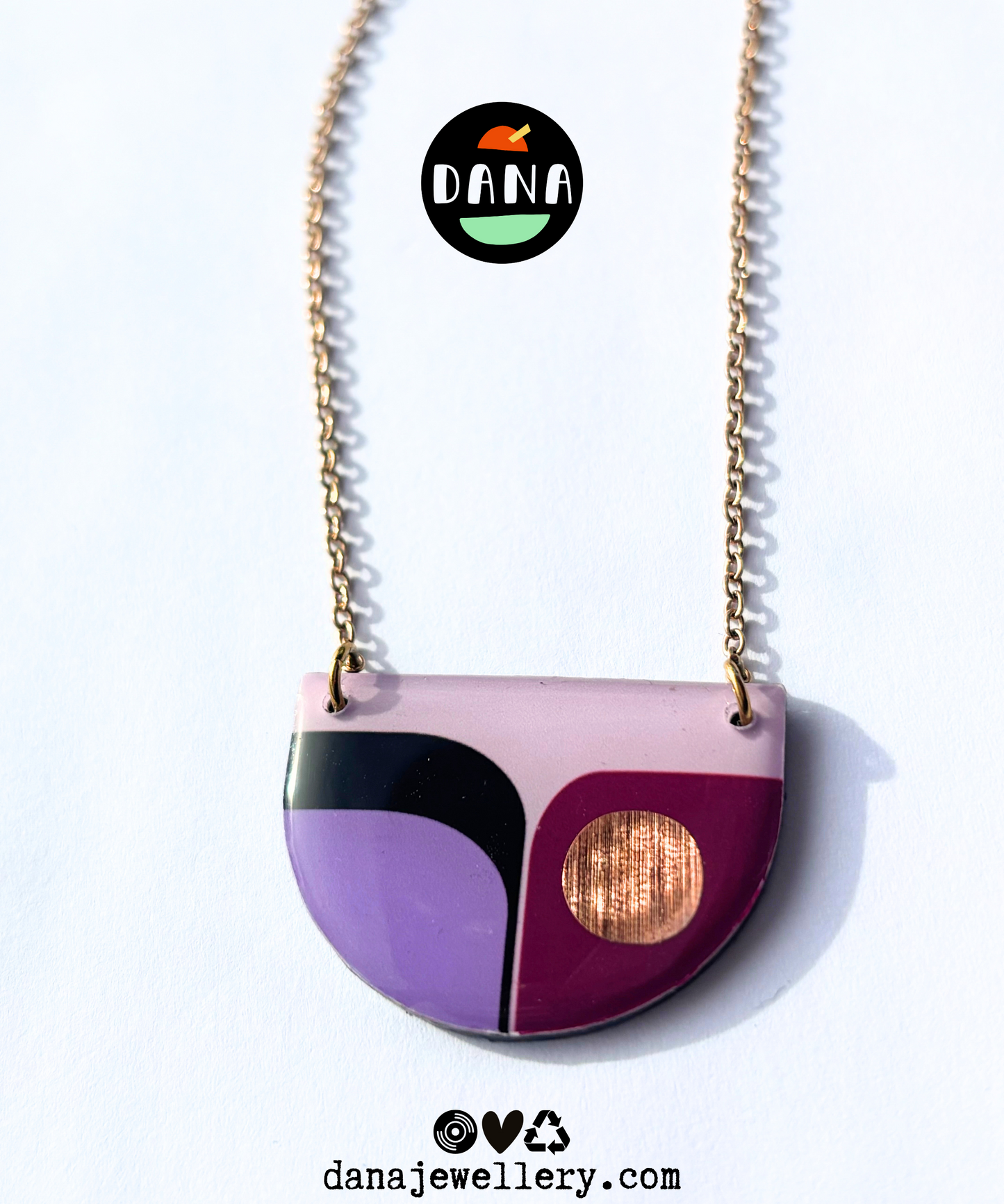BEA necklace in tones of purple and copper