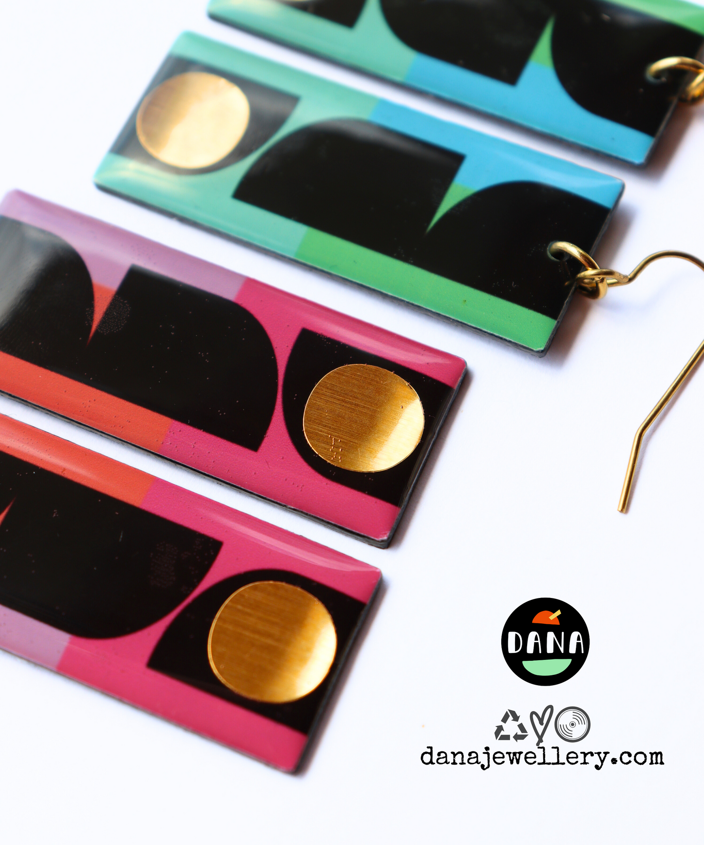 THE RECTANGLES in fuchsia, lilac, orange and a pop of gold