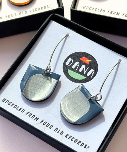 DEE in deep blue gray, gold, silver, or copper / upcycled Irish design