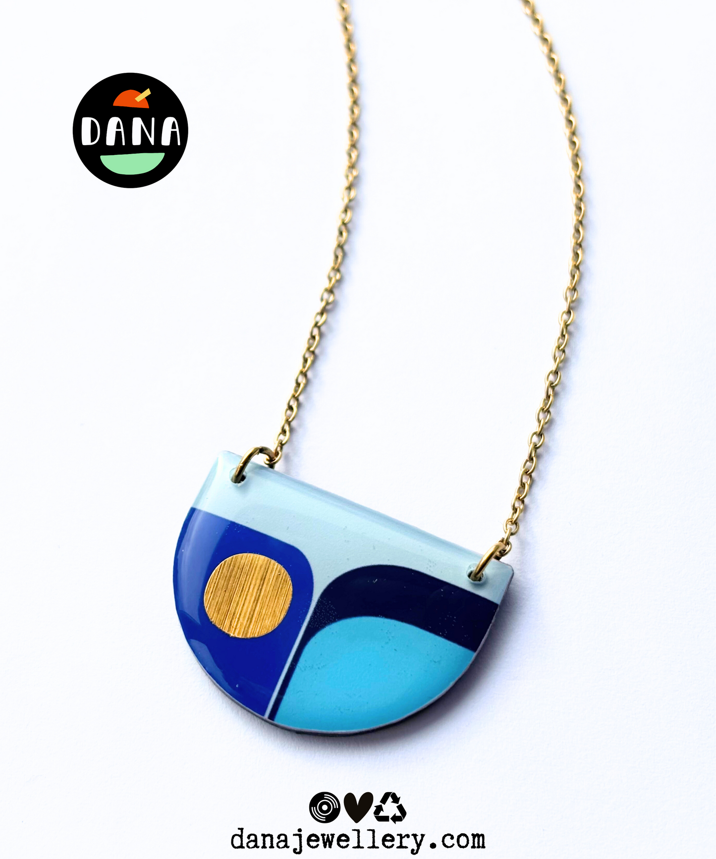 BEA necklace in tones of blue and gold