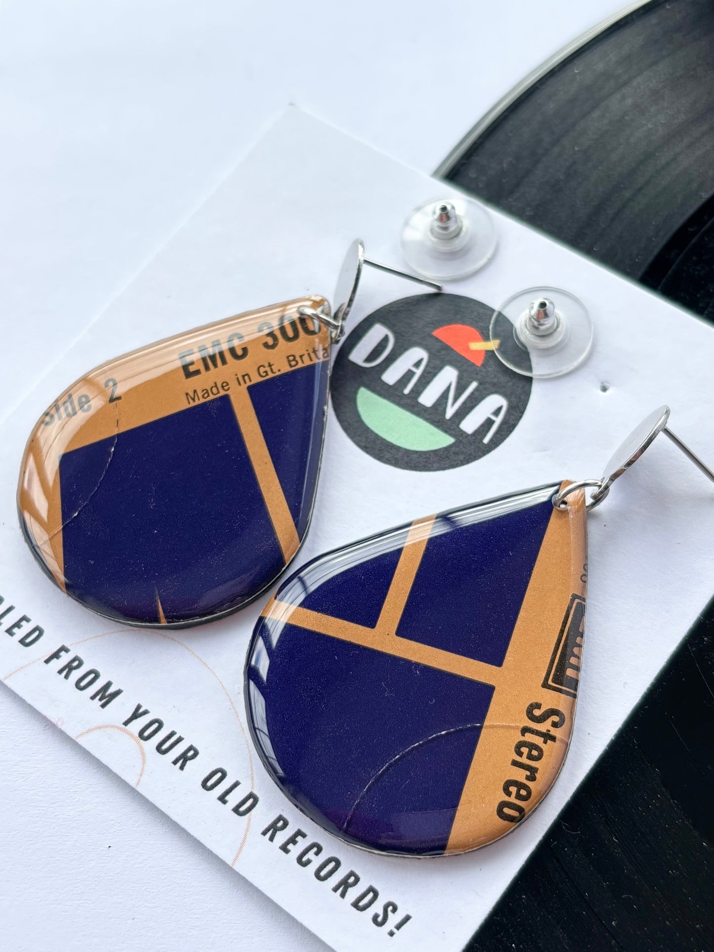 Graphic one of a kind large teardrops | EMI stereo