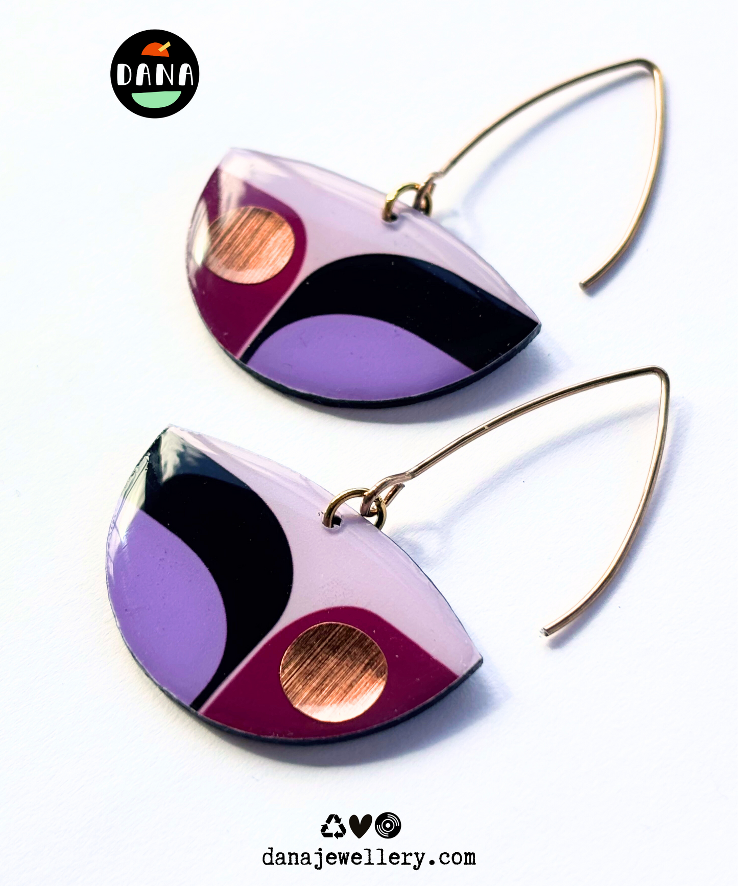 BEA in purple, lilac, and black with a pop of copper