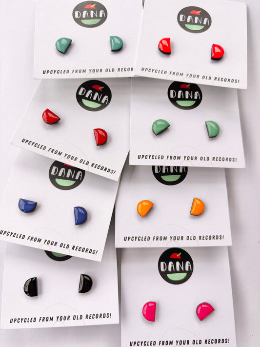 50% OFF half moon studs / 8 colours / limited availability