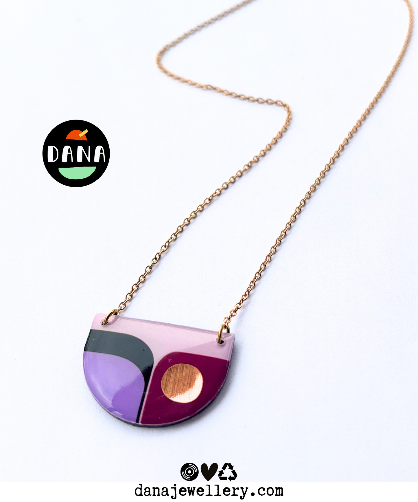 BEA necklace in tones of purple and copper