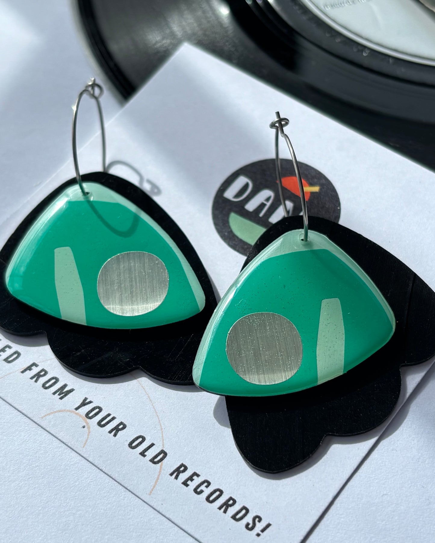 40% OFF Quirky froufrou earrings in black, turquoise and silver