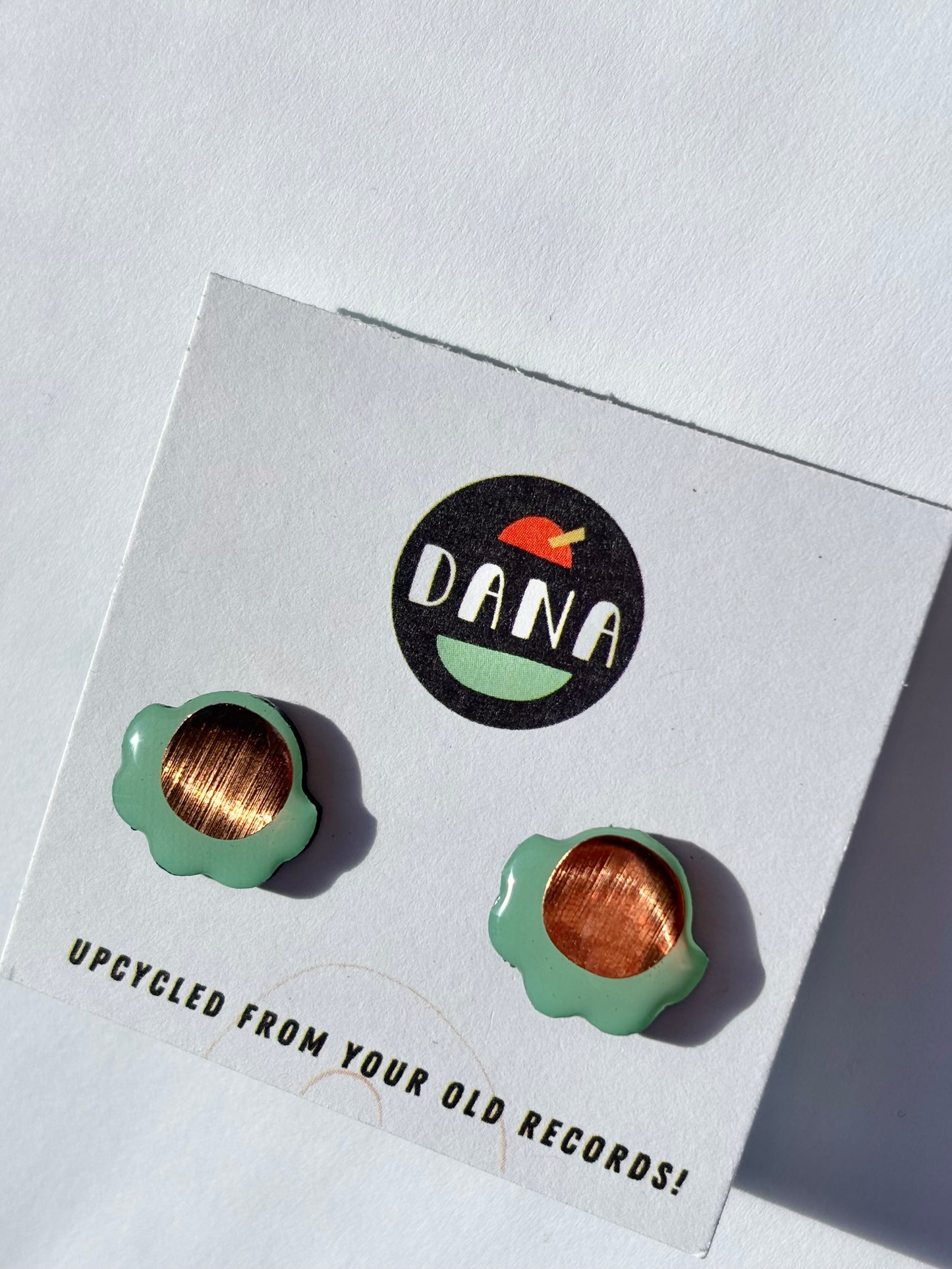 40% OFF large FROUFROU studs in mint green and copper