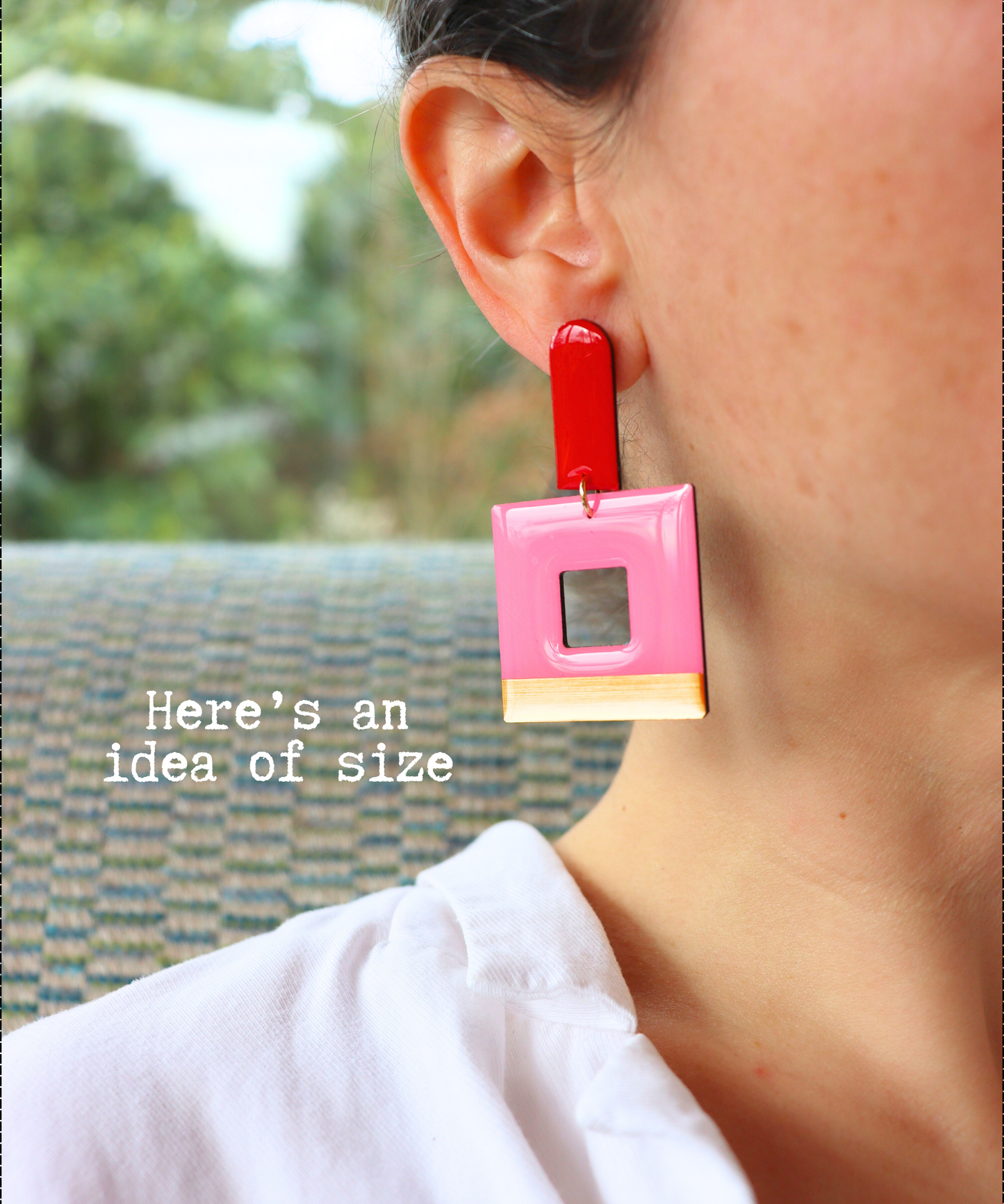 MIKA in black and gold / eco chic upcycled statement earrings