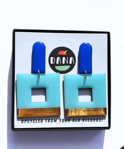 MIKA in blue and gold / innovative recycled Irish jewellery