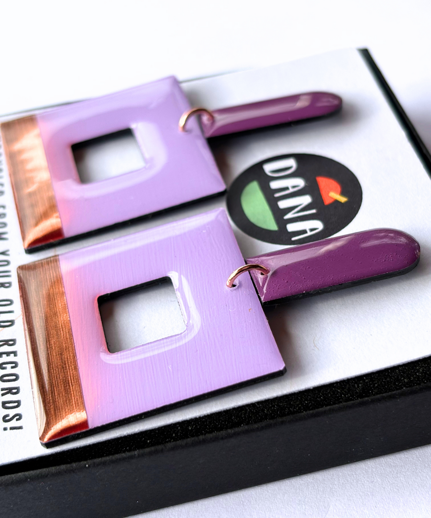 MIKA in lilac and copper / contemporary jewellery design