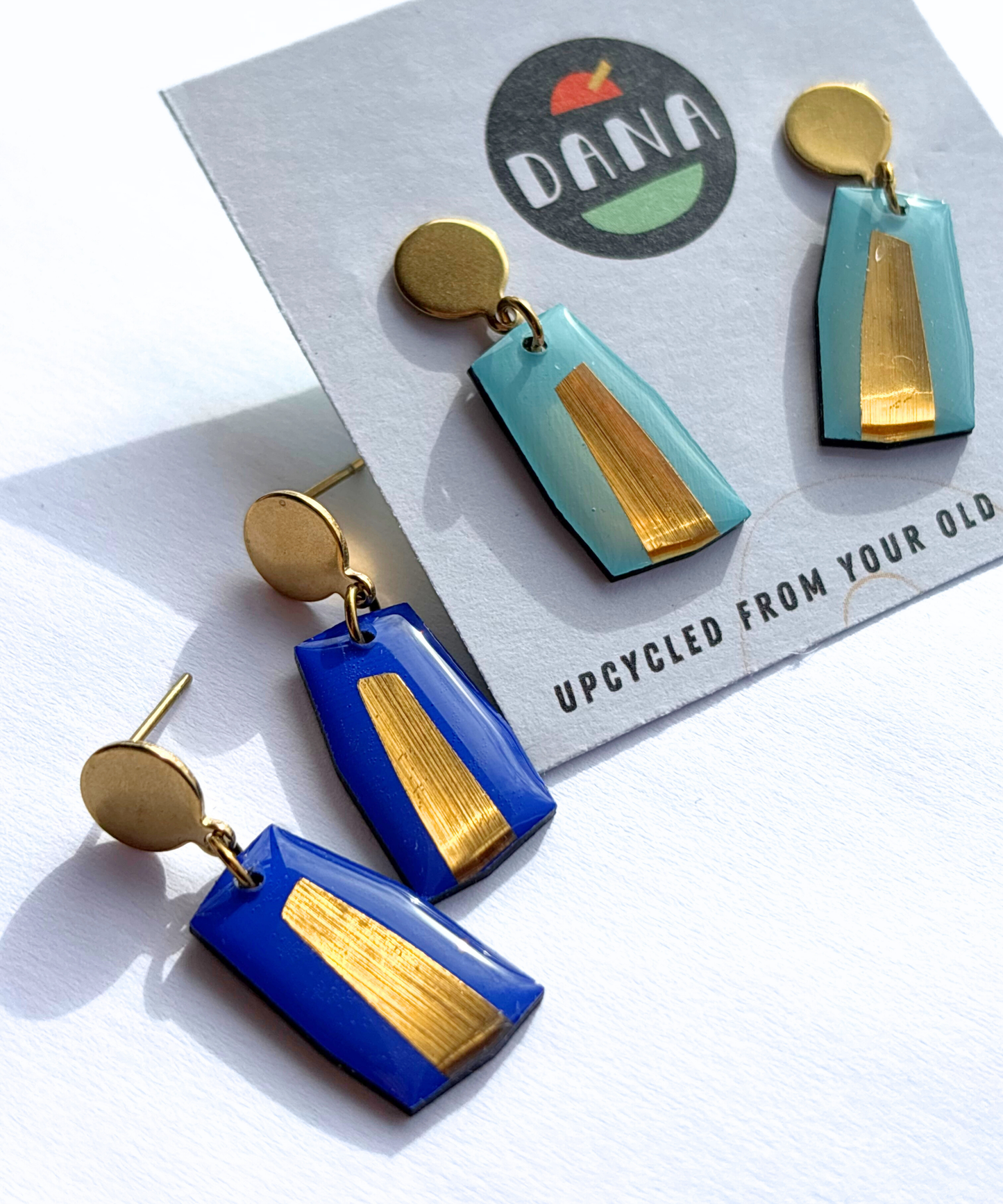 ELLA in royal blue OR light blue with a lush gold accent