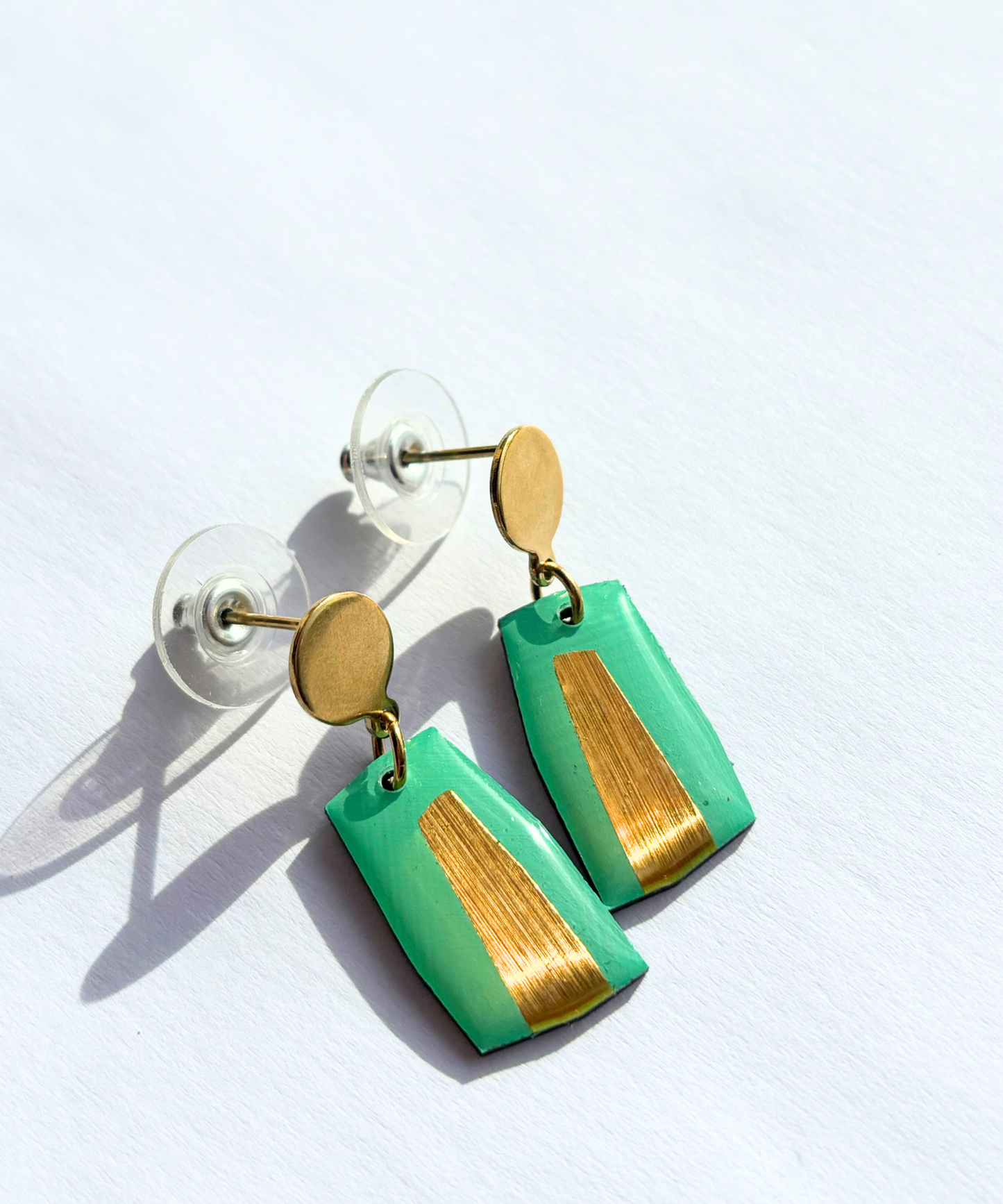 ELLA in minty green with gold OR copper accent