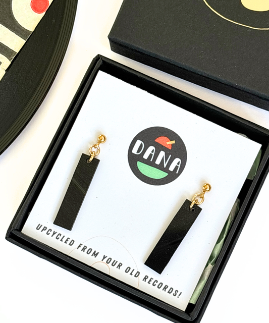 ALL BLACK small sticks recycled from a vinyl record