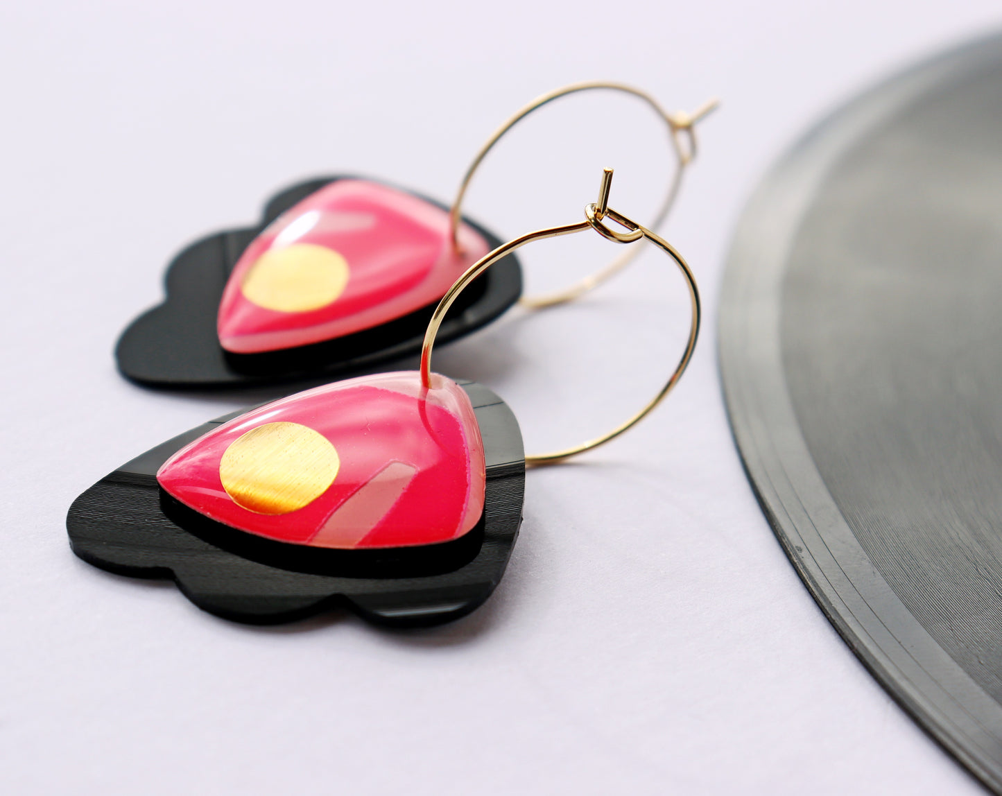 30% OFF / 2 large pairs left / FROUFROU no. 1 in vibrant pink, gold and black