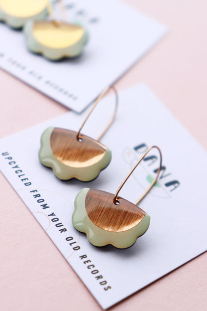 30% OFF Dainty Froufrou in minty aqua / GOLD or COPPER