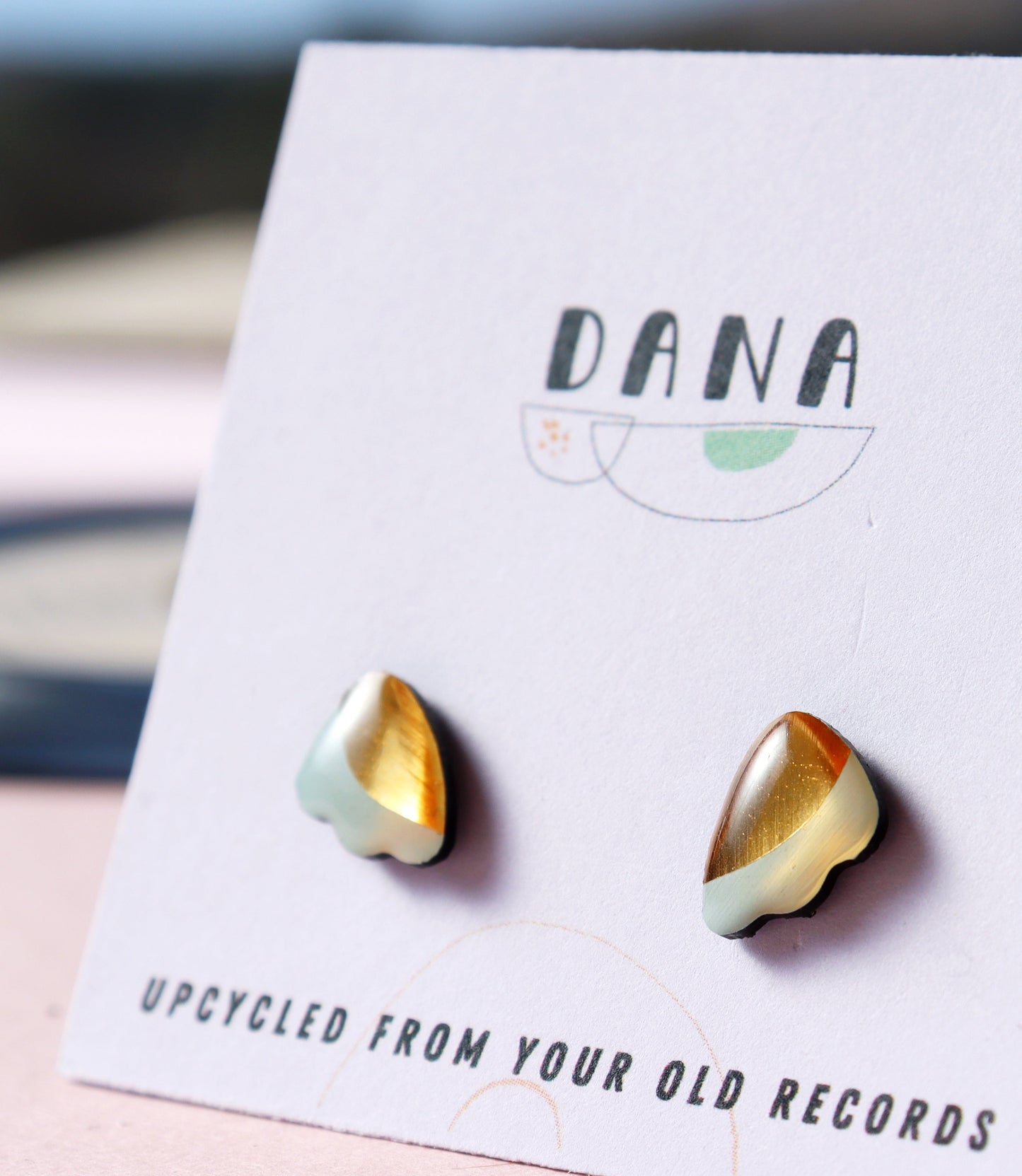 20% OFF Froufrou studs in light mint and gold