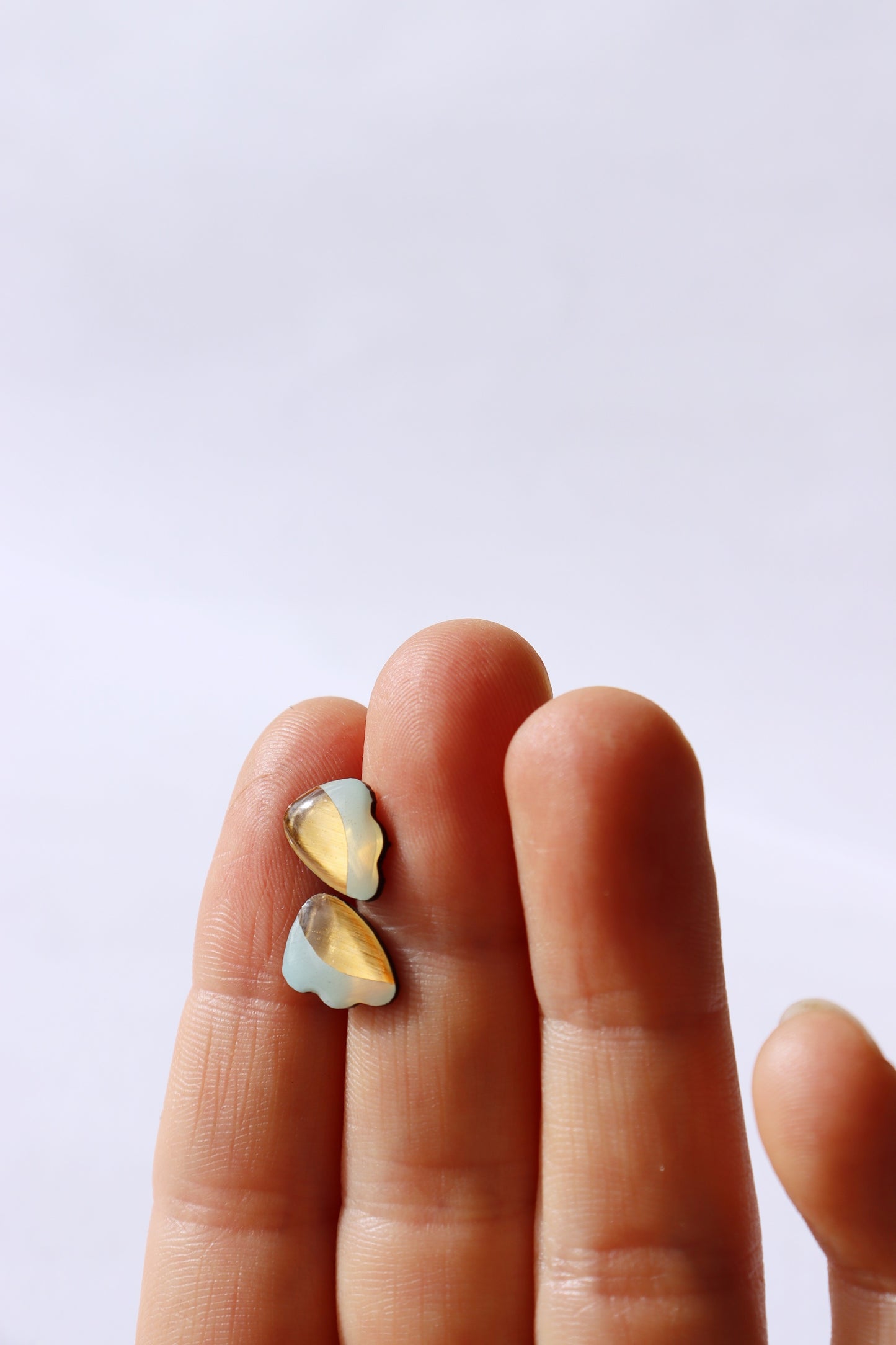 20% OFF Froufrou studs in light mint and gold