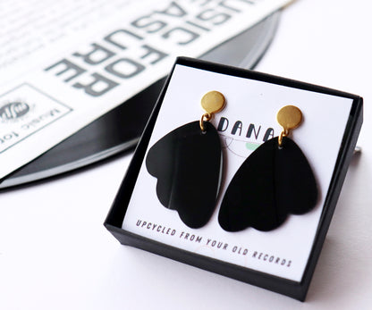 Froufrou in plain black vinyl record - gold or silver posts