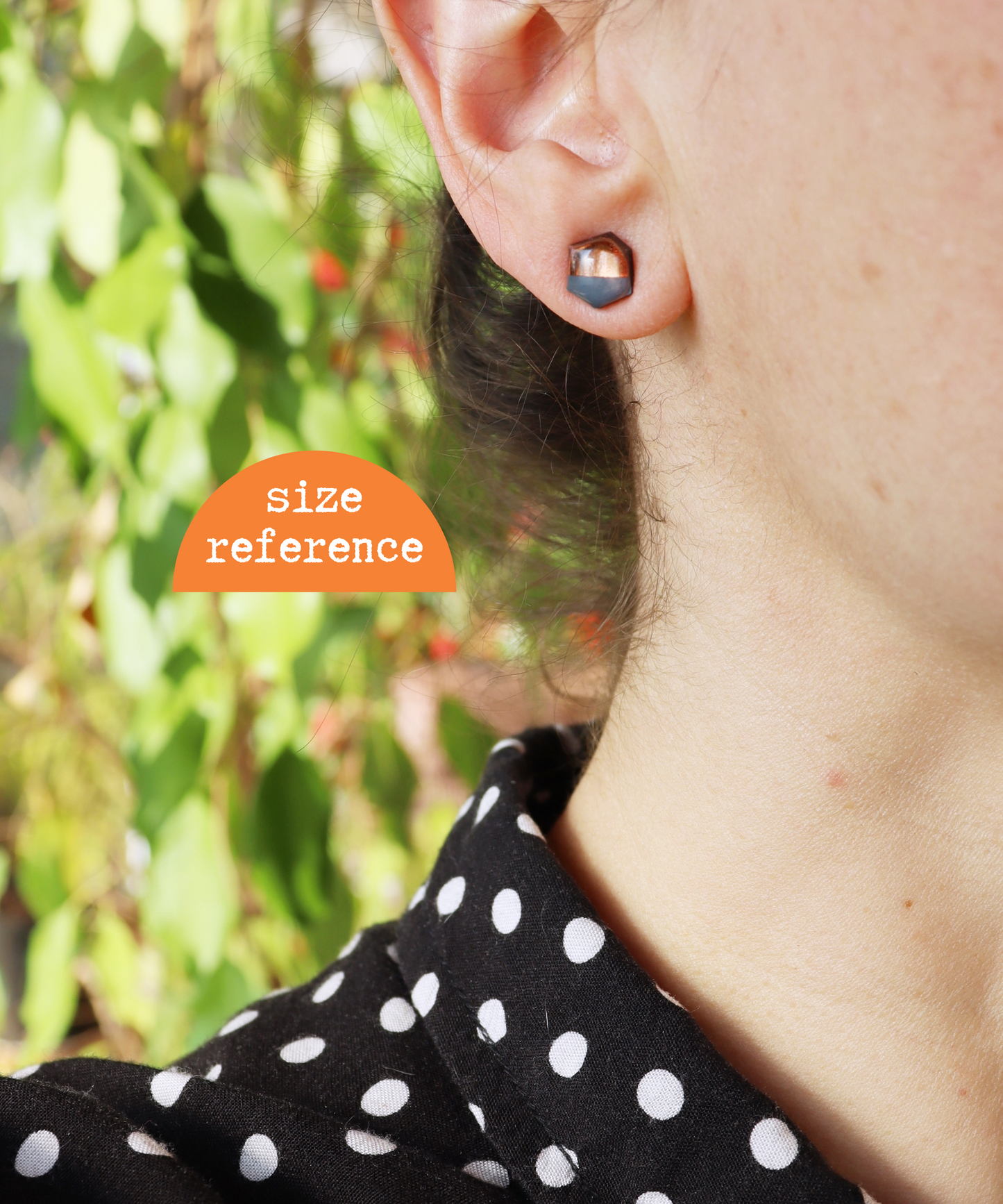 THE NUGGET STUDS in deep blue grey / gold, silver, or copper