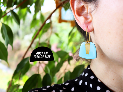 40% OFF BETTY no.2 in minty green & gold / vinyl record earrings l