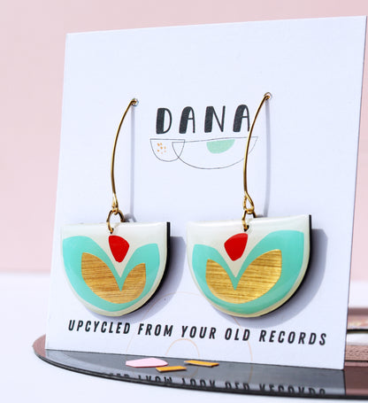 FLOR NO.1 in turquoise, gold, red