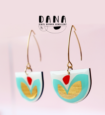 FLOR NO.1 in turquoise, gold, red